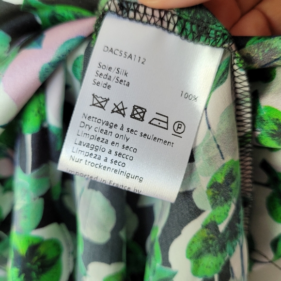 Gerard Darel Silk Floral Blouse Size 40 (US 8) - Picture 8 of 9